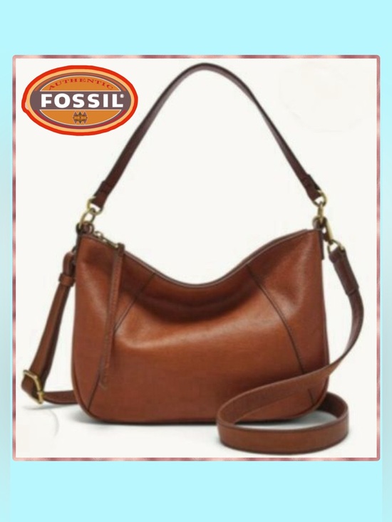 Fossil Handbags - Fossil Skylar Leather Crossbody Purse Brandy Brown Bag Womens NWT Classic Boho